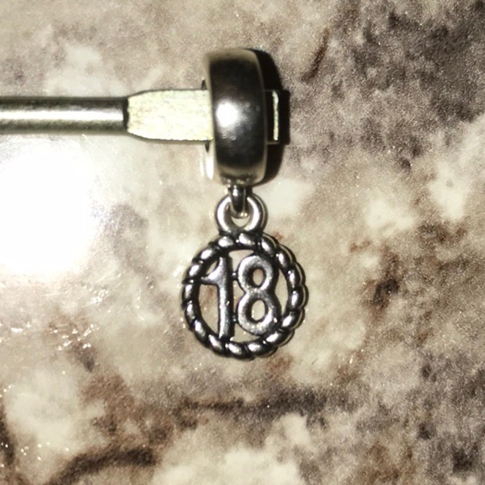 “18” pandora charm